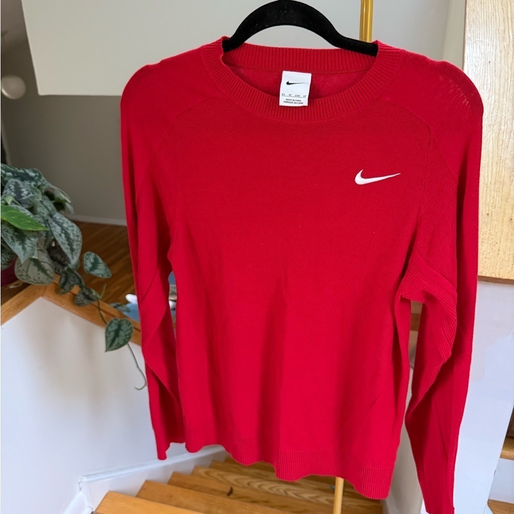Nike Men’s Tiger Woods TW Knit Golf Pullover Sweater Red XS EXTREMELY RARE - Picture 3 of 7